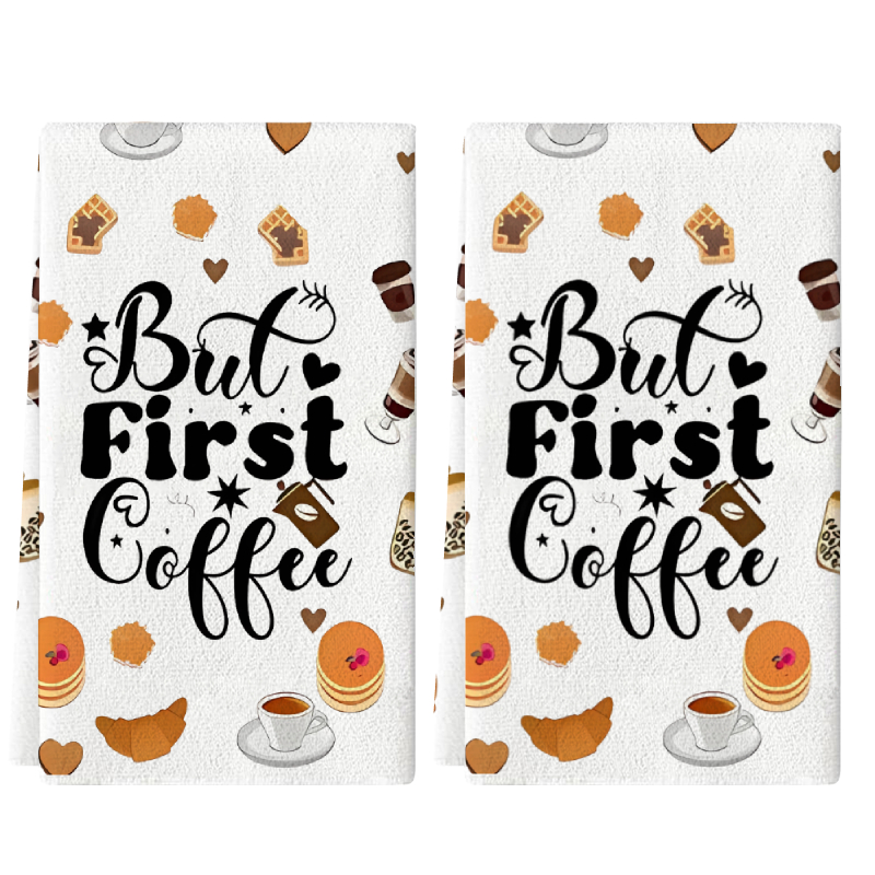 Coffee Tea Good Morning - 2 Buah, Handuk Dapur Good Morning