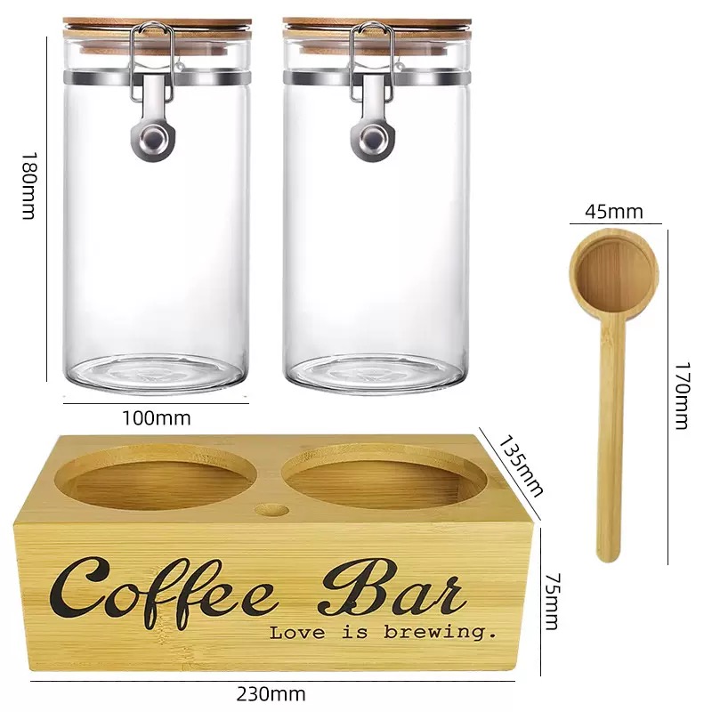 Coffee Tea And Bean - Stoples Penyimpanan Kopi 2 Buah dengan