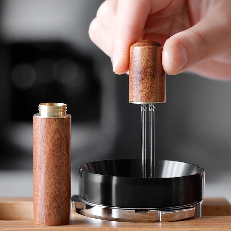 Coffee Tamper Leveler - Tamper bubuk kopi baja tahan karat,
