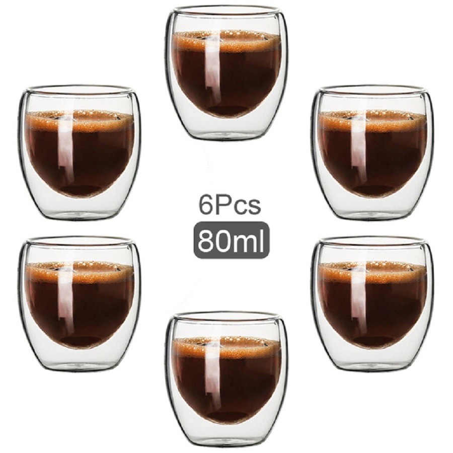 Coffee Tea For Me - Cangkir kopi kaca berdinding ganda cangkir