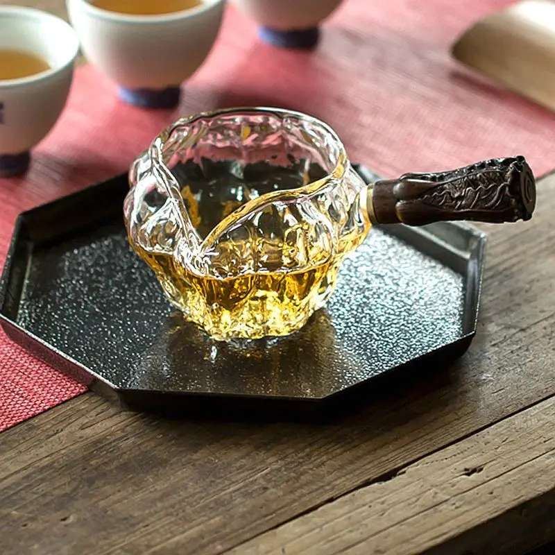 Coffee Tea Decanter - Teko teh kaca, gagang kayu, teko