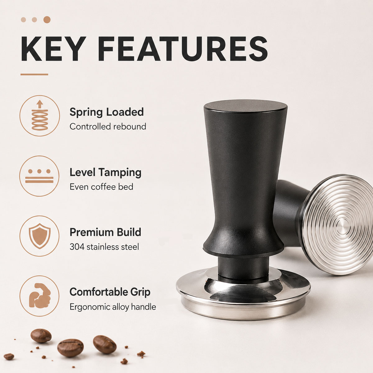 1 buah Tamper Kopi 51/53/58 mm - Coffee Tamper Leveler ulasan dan harga