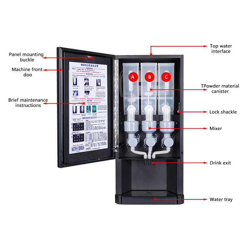 E-30S Kabinet minuman tiga jen - Coffee Tea Machine ulasan dan harga