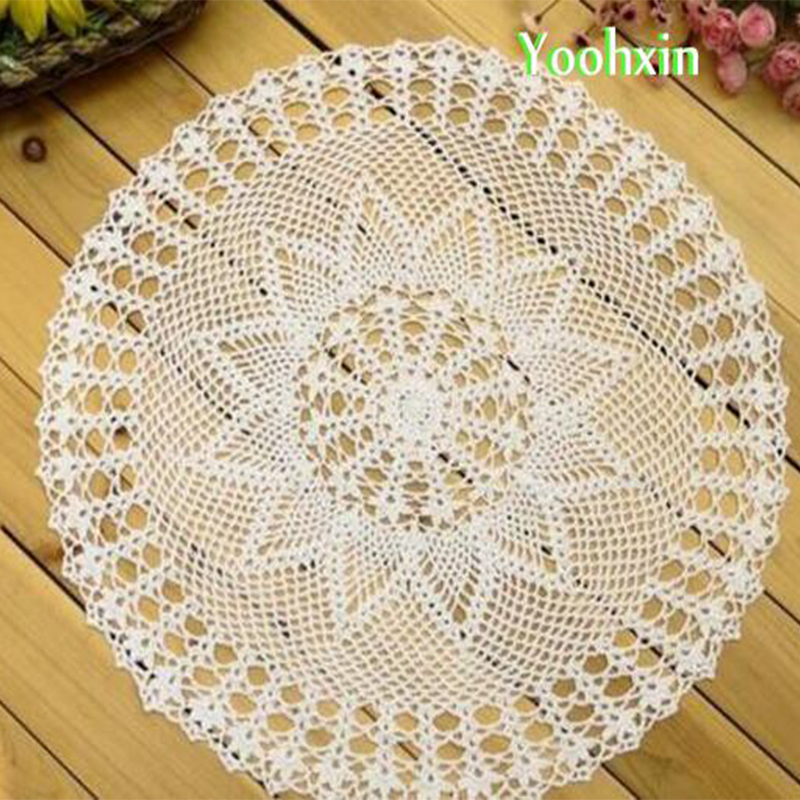 Alas meja bundar katun renda m - Coffee Tea Place ulasan dan harga