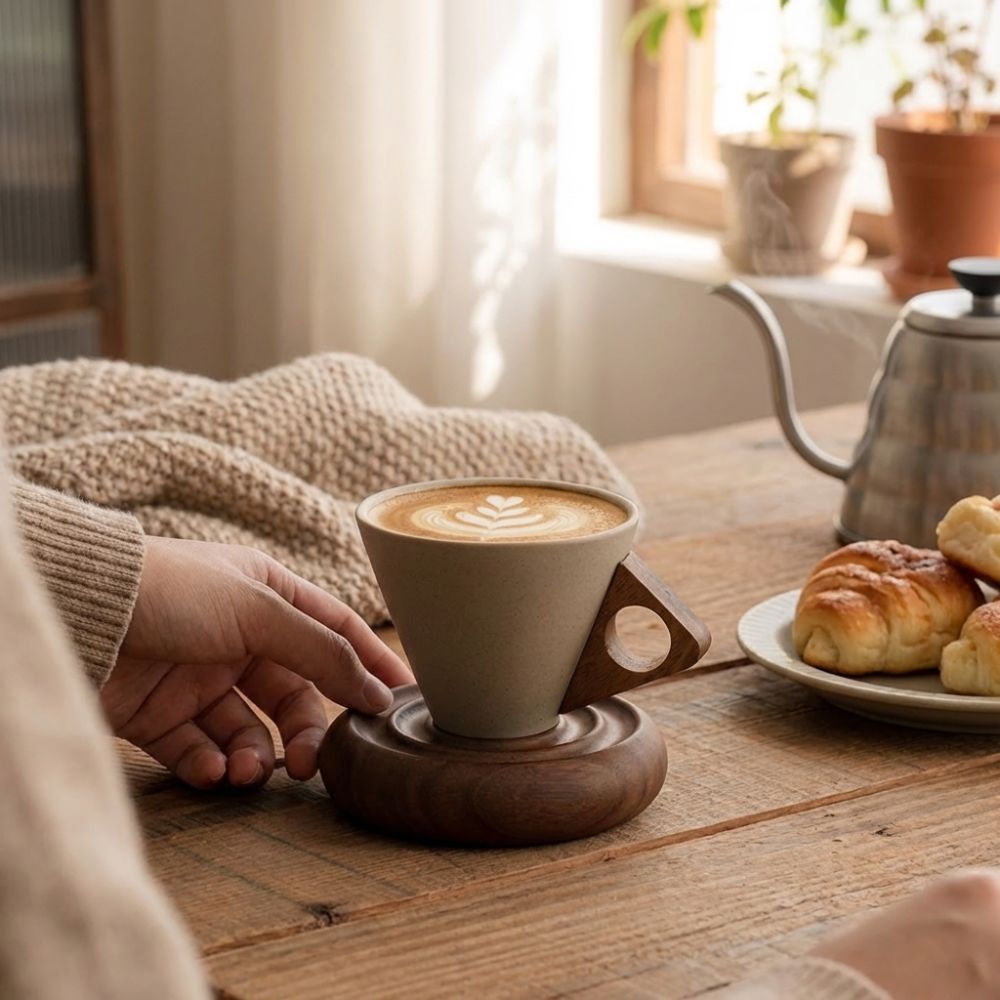 Cangkir Keramik Kasar Bentuk K - Coffee Tea For Me ulasan dan harga